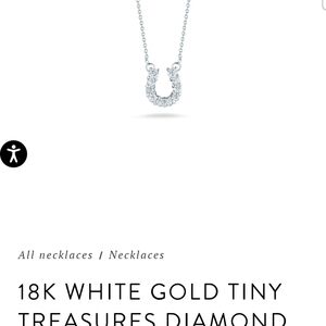 Roberto Coin 18K white gold necklace, horse-shoe necklace with diamonds